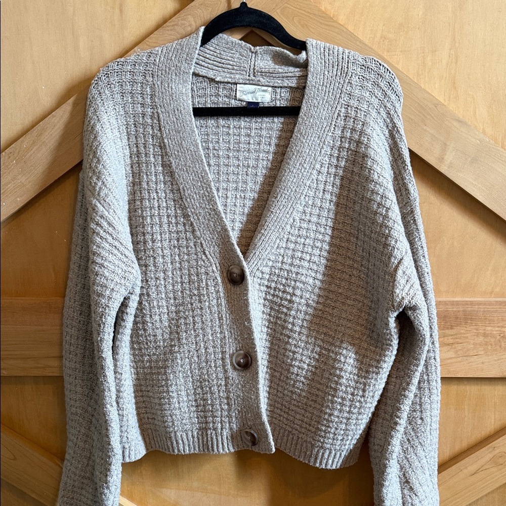Universal Thread Light Gray Knit Cardigan